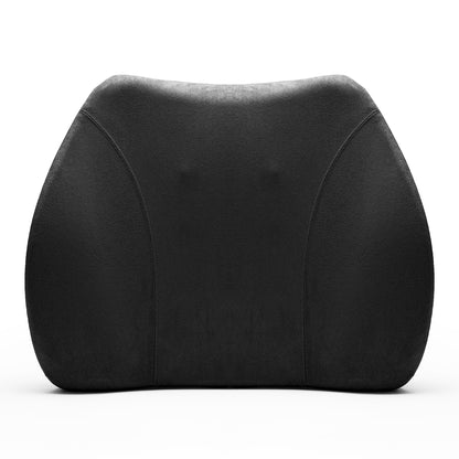 WENNEBIRD Model Q Lumbar Memory Foam Support Pillow to Improve Posture, Black