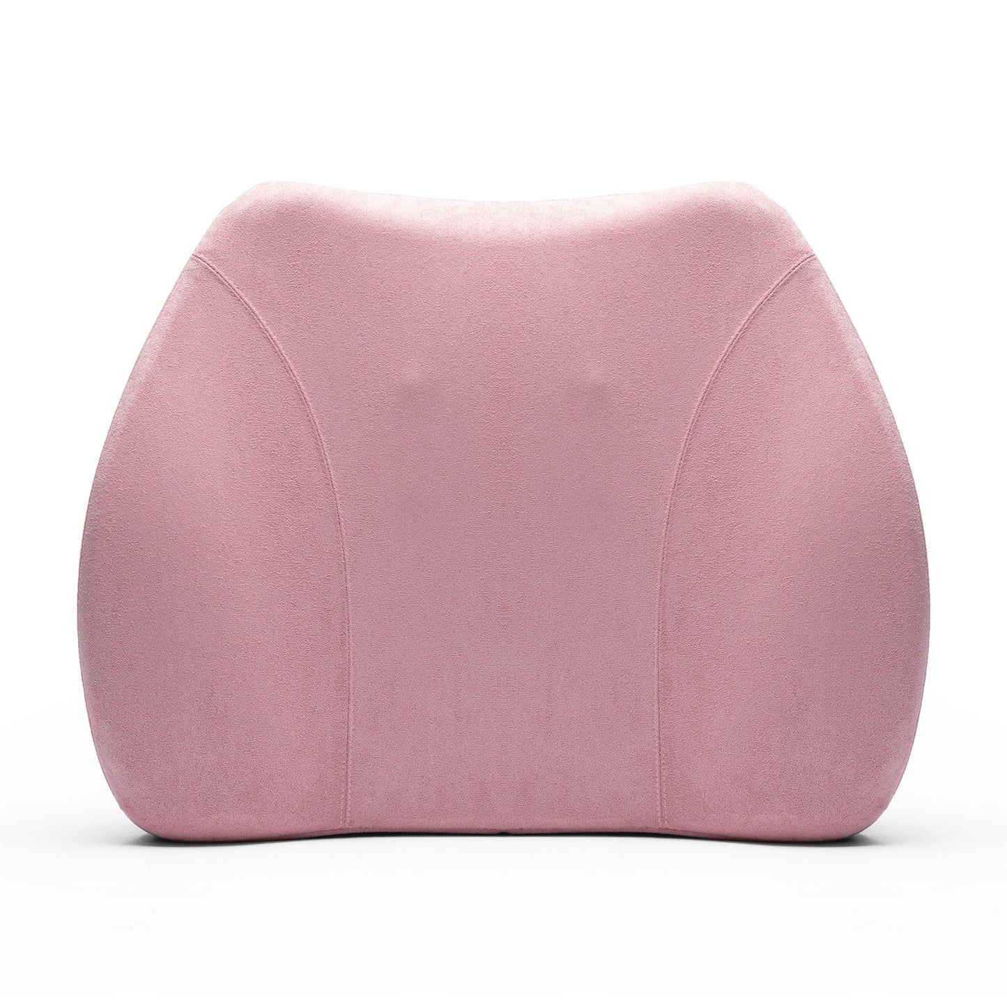 WENNEBIRD Model Q Lumbar Memory Foam Support Pillow to Improve Posture, Pink