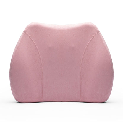WENNEBIRD Model Q Lumbar Memory Foam Support Pillow to Improve Posture, Pink