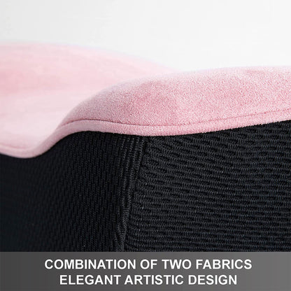 WENNEBIRD Model Q Lumbar Memory Foam Support Pillow to Improve Posture, Pink