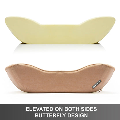 WENNEBIRD Model B Lumbar Memory Foam Support Pillow to Improve Posture, Beige