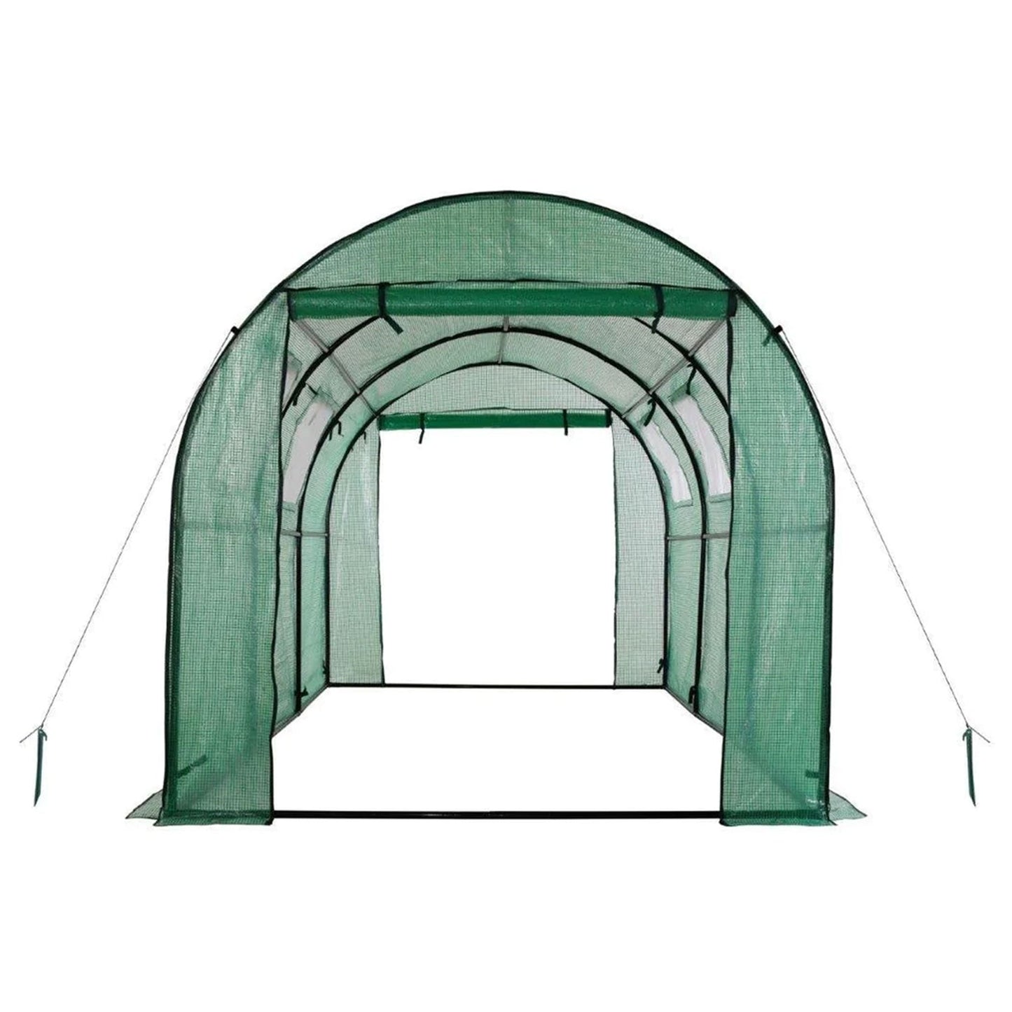 Upper Bounce Ogrow 2 Door Walk In Greenhouse with Ventilation Windows, Green