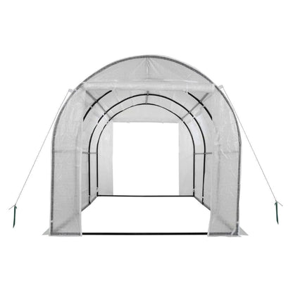 Upper Bounce Ogrow 2 Door Walk In Greenhouse with Ventilation Windows, White