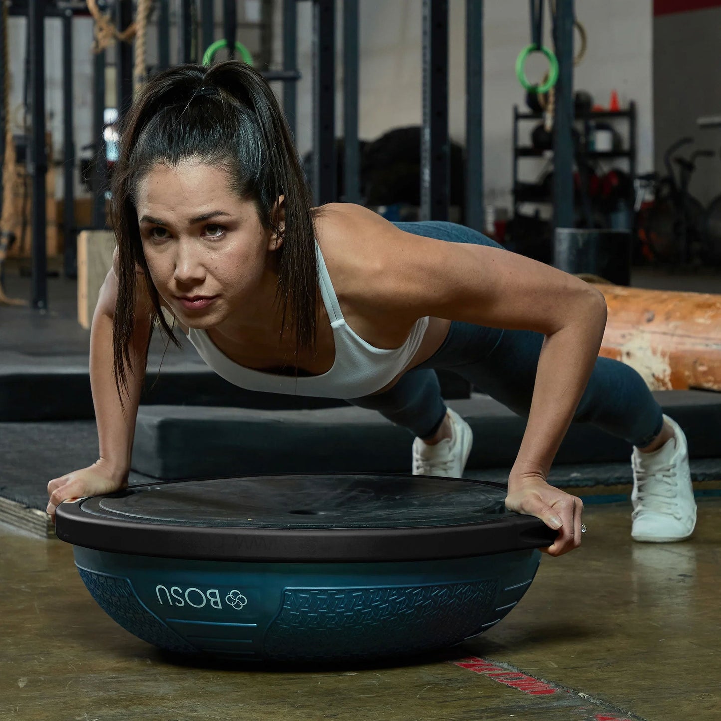 Bosu Home Balance Trainer for Strength, Flexibility, and Cardio Workouts, Blue