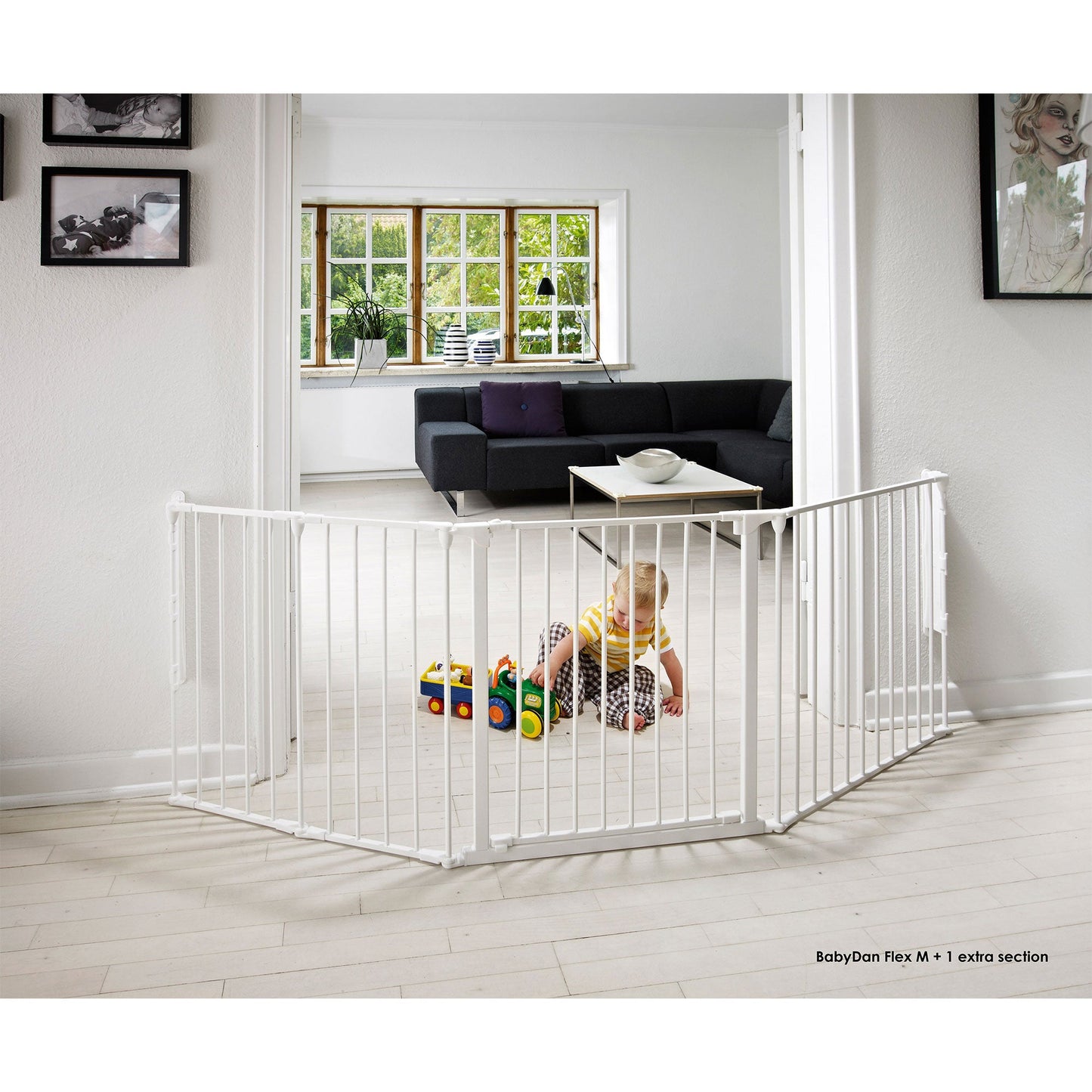 Scandinavian Pet Flex Metal 28.4in Baby Gate Extension Panel Accessory, White