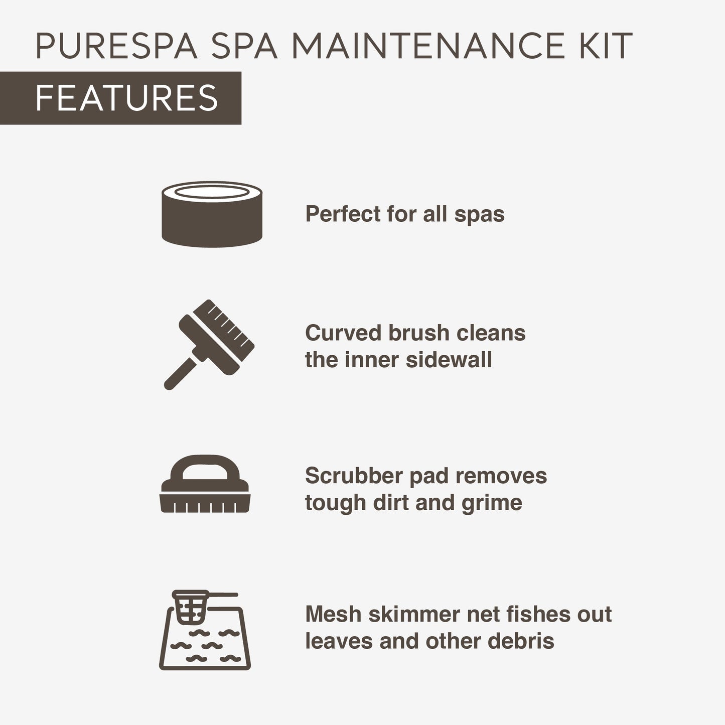 INTEX PureSpa Plus Greywood Inflatable Hot Tub Bubble Jet Spa with Accessory Kit