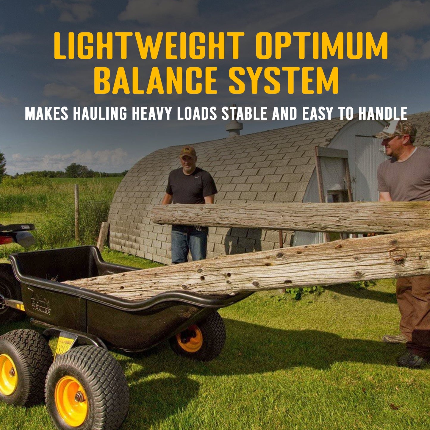 Polar Trailer HD 1500TA Steel Frame Tandem Axle Hauling Trailer w/ Rugged Wheels