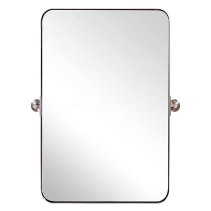 ANDY STAR Modern 22x34" Rectangular Wall Hanging Bathroom Mirror, Brushed Gold