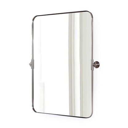 ANDY STAR 22 x 34 Inch Rectangular Tilting Modern Vanity Mirror, Brushed Nickel