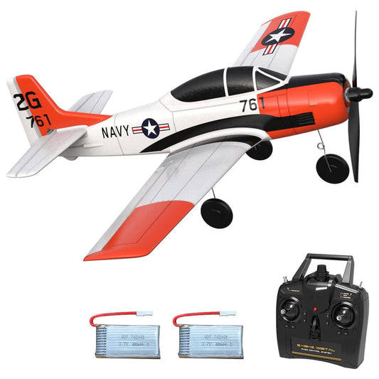 VOLANTEXRC T28 Trojan Ready To Fly Remote Control Airplane with Gyro Stabilizer