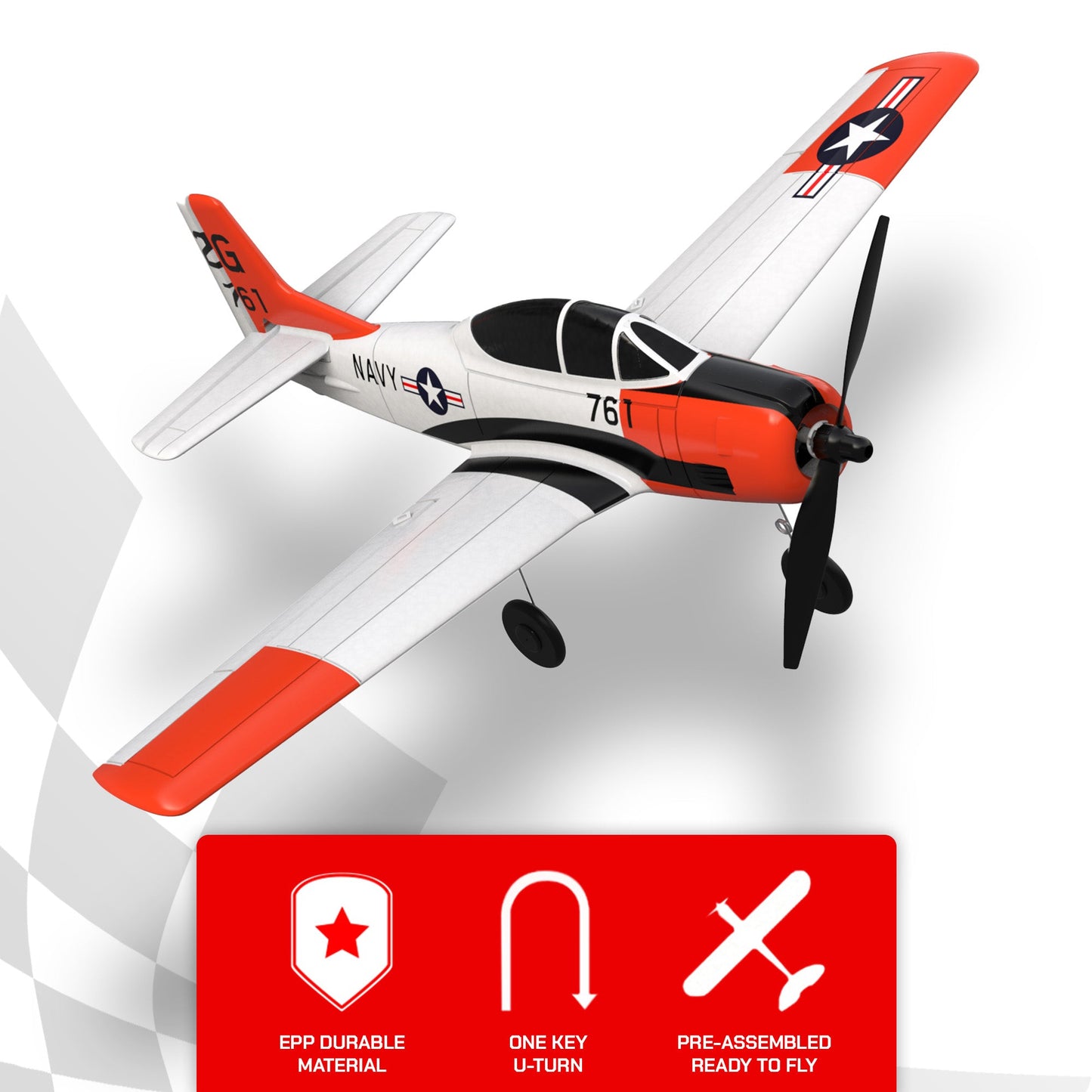 VOLANTEXRC T28 Trojan Ready To Fly Remote Control Airplane with Gyro Stabilizer