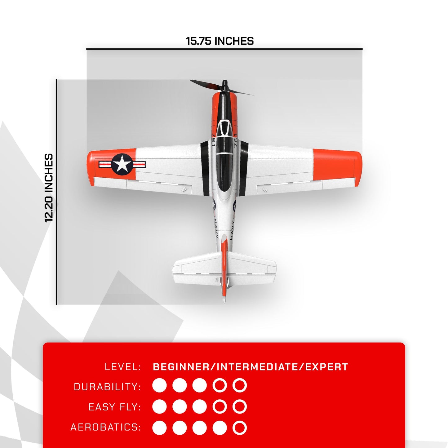 VOLANTEXRC T28 Trojan Ready To Fly Remote Control Airplane with Gyro Stabilizer
