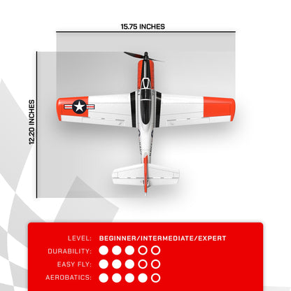 VOLANTEXRC T28 Trojan Ready To Fly Remote Control Airplane with Gyro Stabilizer