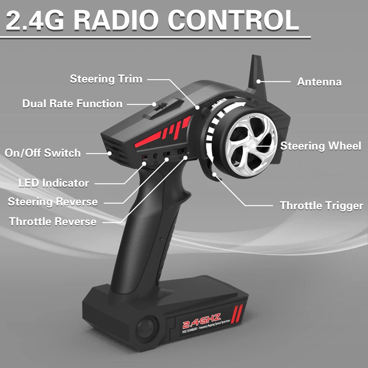 VOLANTEXRC Vector SR65 37MPH Remote Control Outdoor Electric Racing Boat, Yellow