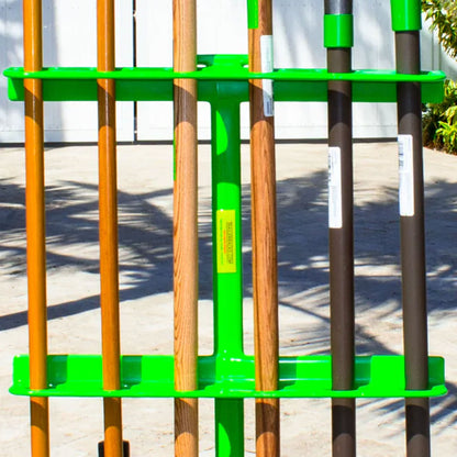 Green Touch Industries Inc Large Steel Hand Tool Rack for Open Trailers, Green