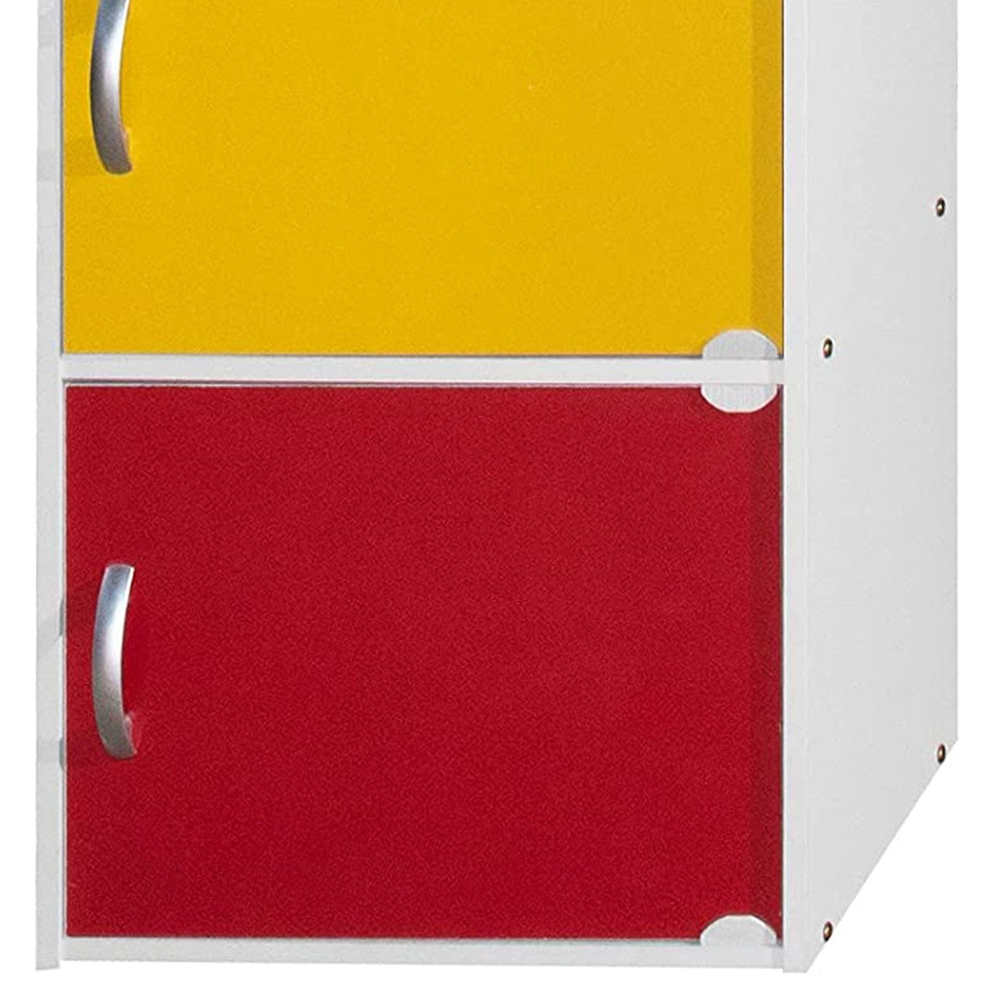 Hodedah 3 Door Enclosed Multipurpose Storage Cabinet for Home or Office, Rainbow