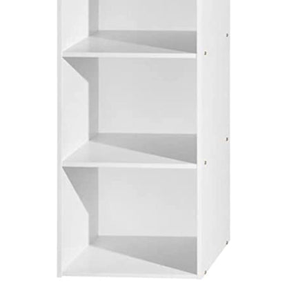Hodedah 12 x 16 x 60 Inch 5 Shelf Bookcase and Office Organizer, White Finish