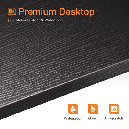 ODK Modern Triangle Corner Computer Writing Desk w/ Raised Monitor Stand, Black