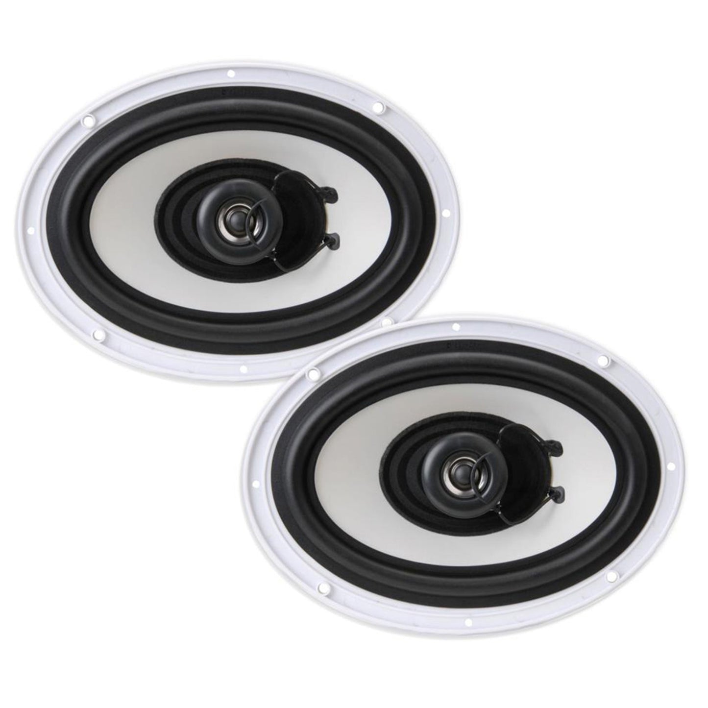 Pyle 260 Watts 4 Ohms Water Resistant 2 Way Boat Marine Speakers, White, 4 Pack