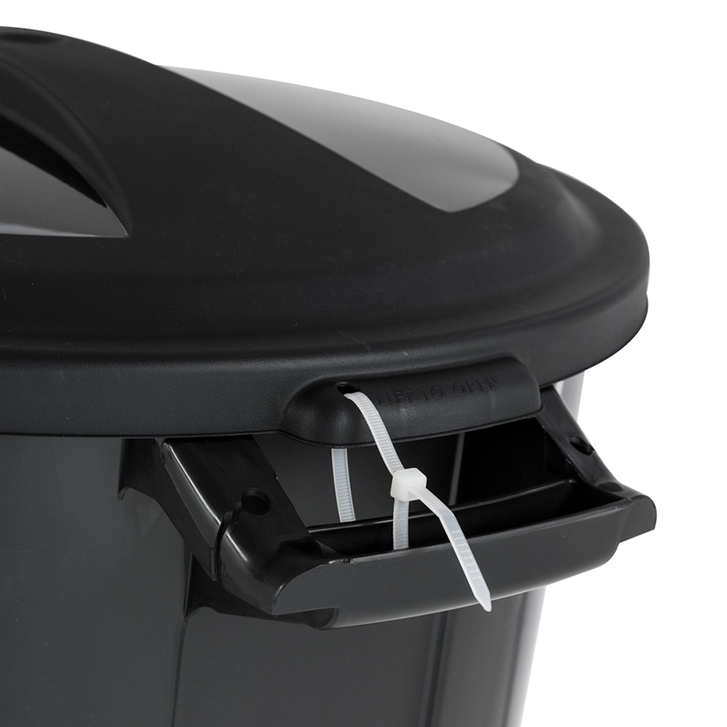 United Solutions 20 Gal Round Waste Container w/ Click Lock Lid, Black (2 Pack)