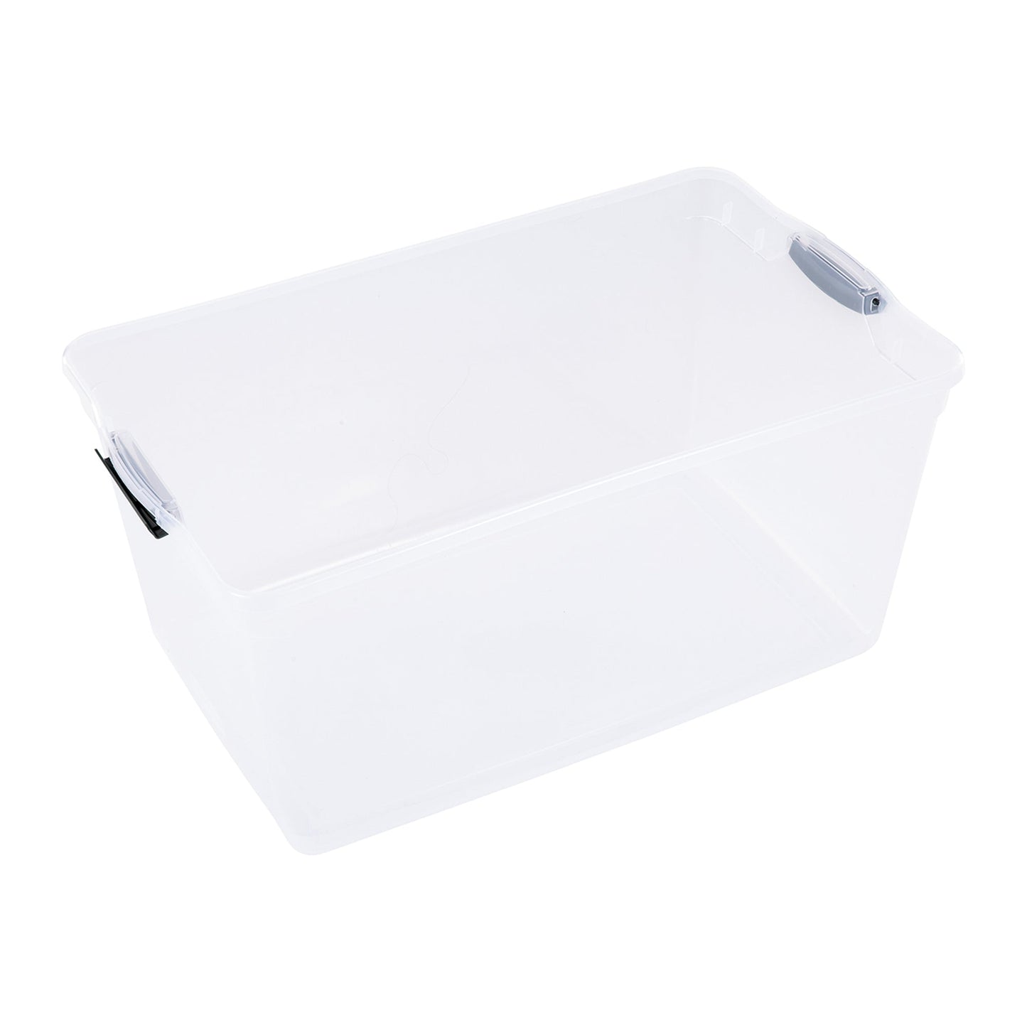 Rubbermaid Cleverstore 18 Gal Plastic Holiday Storage Tote, Clear & Red, 4 Pack