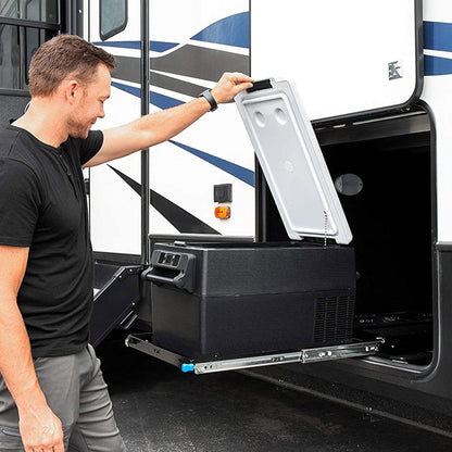 Camco CAM-350 35L Compact Portable Refrigerator/Freezer with LCD Control Panel