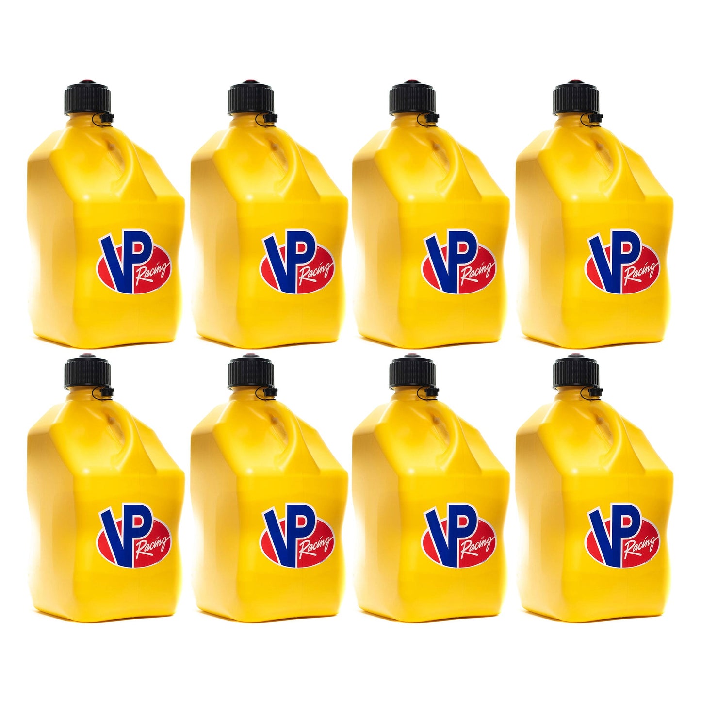 VP Racing 5.5 Gallon Motorsport Racing Container Utility Jug, Yellow (8 Pack)