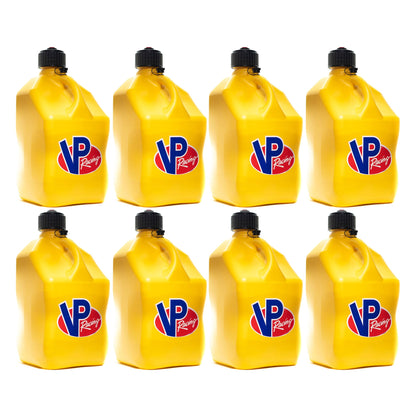 VP Racing 5.5 Gallon Motorsport Racing Container Utility Jug, Yellow (8 Pack)
