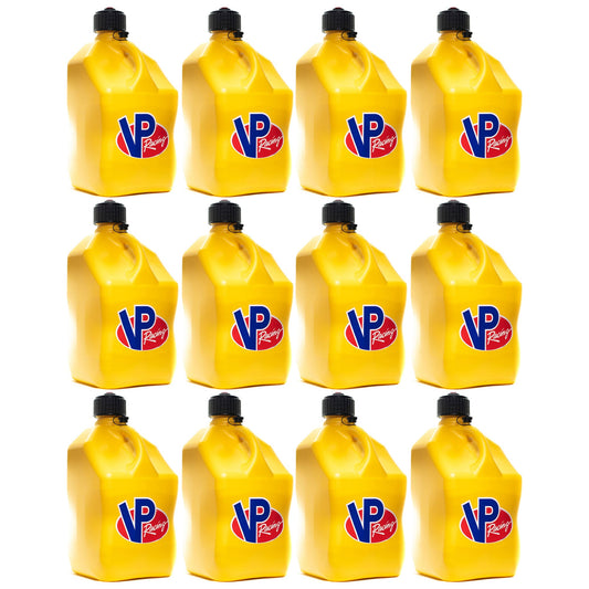 VP Racing 5.5 Gallon Container Utility Jug, Yellow (12 Pack)