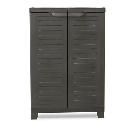 RAM Quality Products ELITE Adjustable 2 Shelf Storage Utility Cabinet, Dark Gray
