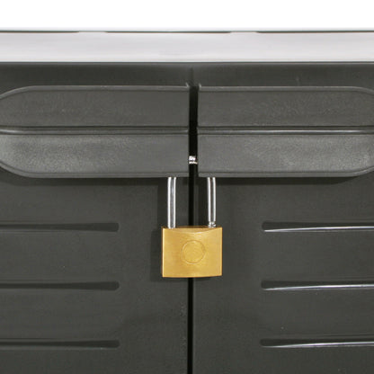 RAM Quality Products ELITE Adjustable 2 Shelf Storage Utility Cabinet, Dark Gray