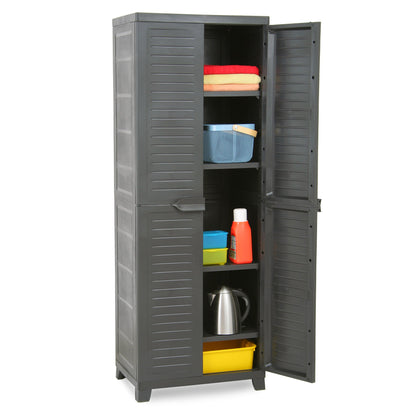 RAM Quality Products ELITE Adjustable 4 Shelf Storage Utility Cabinet, Dark Gray