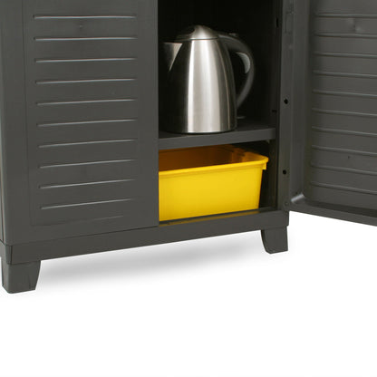 RAM Quality Products ELITE Adjustable 4 Shelf Storage Utility Cabinet, Dark Gray