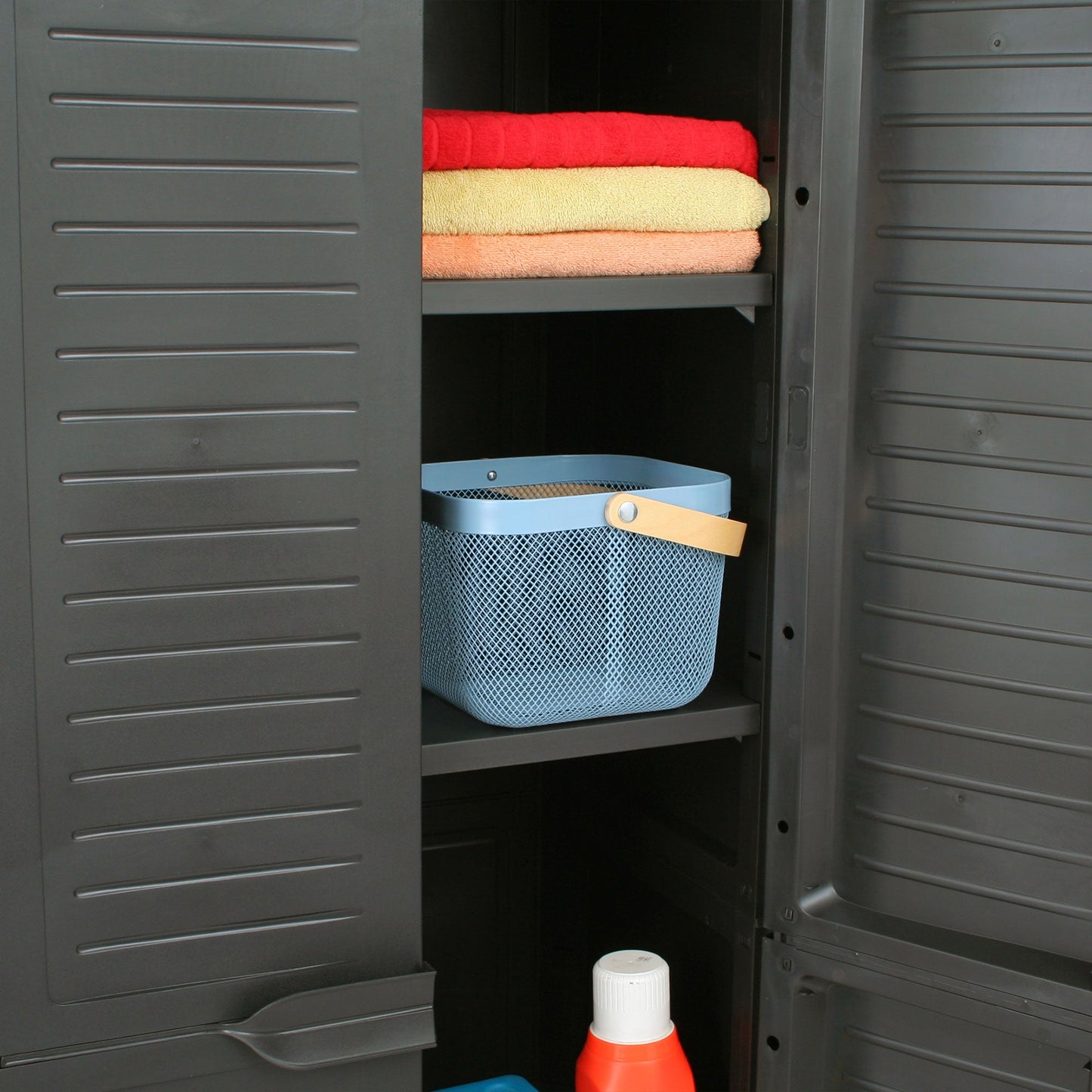 RAM Quality Products ELITE Adjustable 4 Shelf Storage Utility Cabinet, Dark Gray