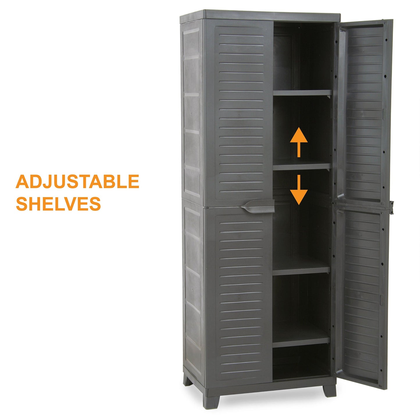 RAM Quality Products ELITE Adjustable 4 Shelf Storage Utility Cabinet, Dark Gray