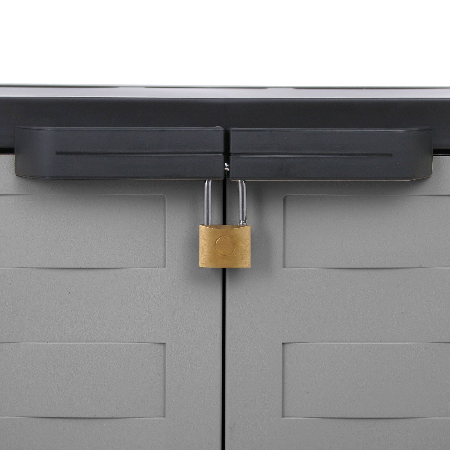 RAM Quality Products PREMIUM Utility 2 Shelf Lockable Storage Cabinet, Gray