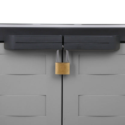 RAM Quality Products PREMIUM Utility 2 Shelf Lockable Storage Cabinet, Gray