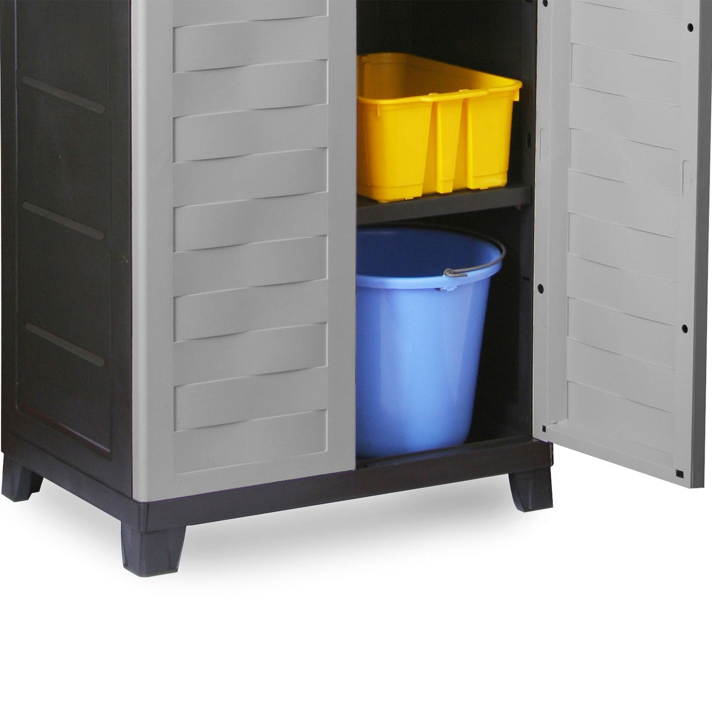 RAM Quality Products PREMIUM 4 Shelf Lockable Storage Utility Cabinet, Gray