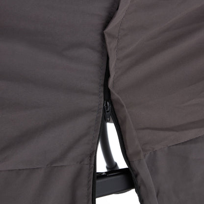 JOMEED Modern Plush Fabric Lazy Accent Chair with Armrests and Side Pocket, Grey