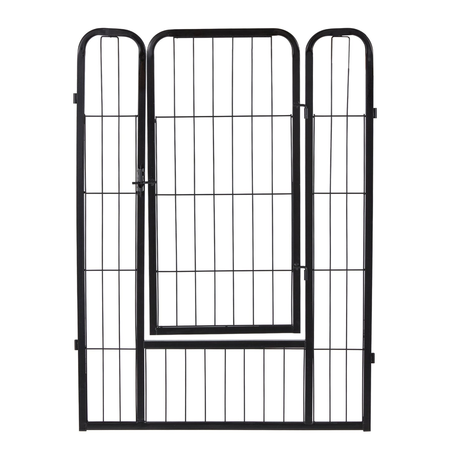 JOMEED Indoor and Outdoor 8-Panel, 32-Inch High Dog Pet Playpen with Door, Black