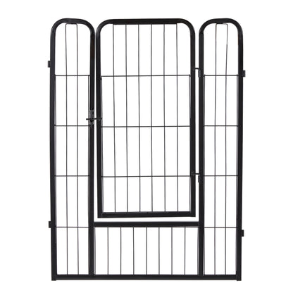 JOMEED Indoor and Outdoor 8-Panel, 32-Inch High Dog Pet Playpen with Door, Black