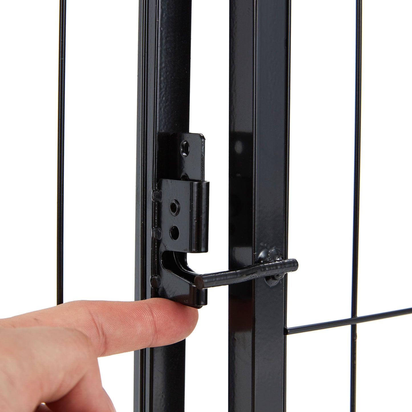 JOMEED Indoor and Outdoor 8-Panel, 32-Inch High Dog Pet Playpen with Door, Black