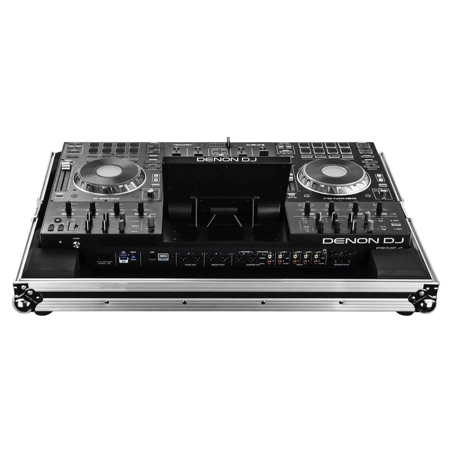 ODYSSEY FZDNPRIME4 Denon Prime 4 Low Profile DJ Controller System Flight Case