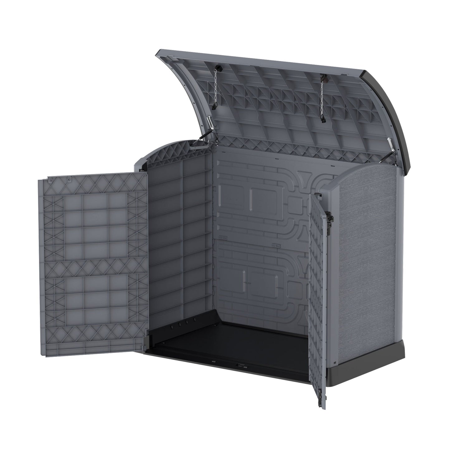 Duramax CedarGrain StoreAway 1200L Outdoor Deck & Garden Storage Box, Charcoal