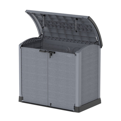 Duramax CedarGrain StoreAway 1200L Outdoor Deck & Garden Storage Box, Charcoal
