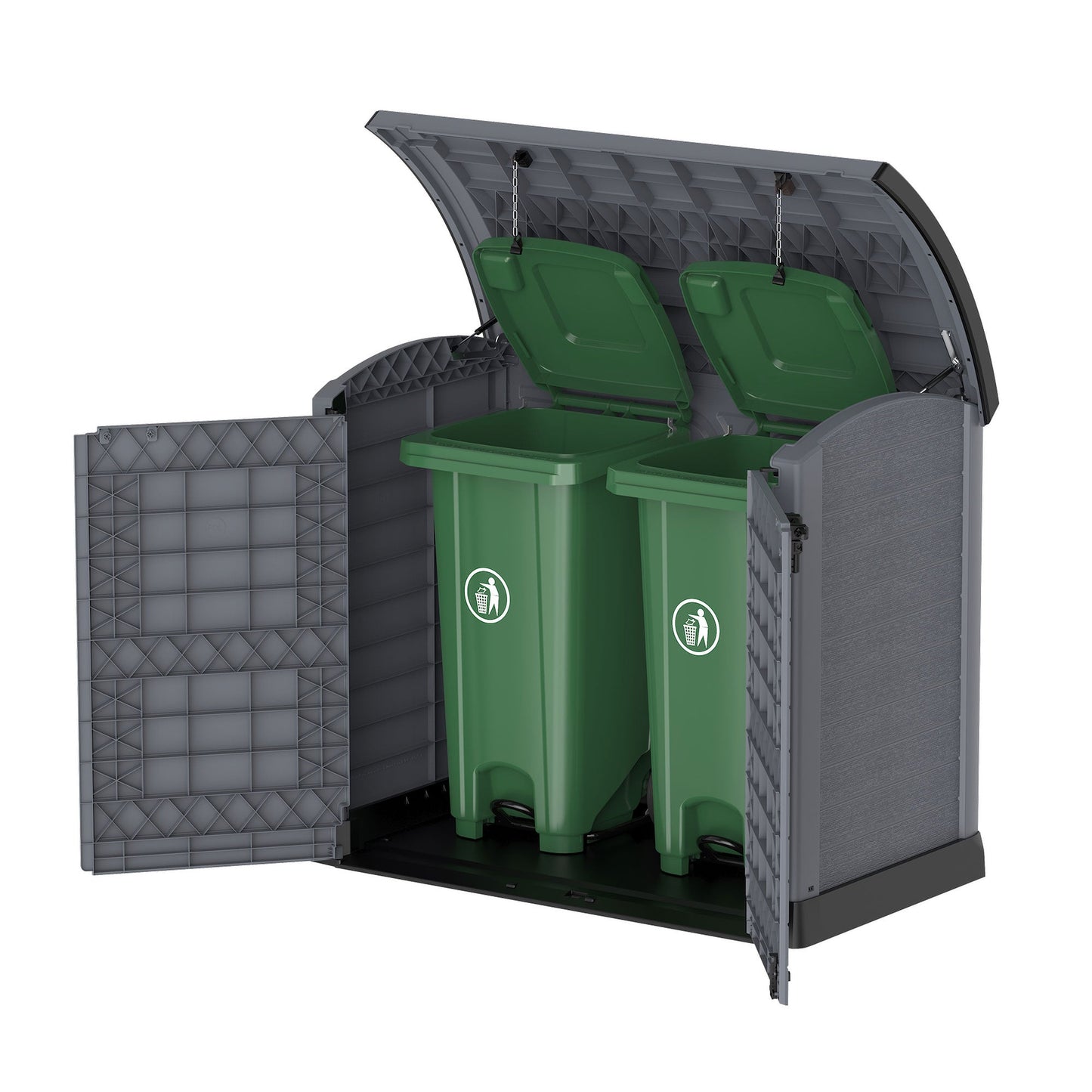 Duramax CedarGrain StoreAway 1200L Outdoor Deck & Garden Storage Box, Charcoal