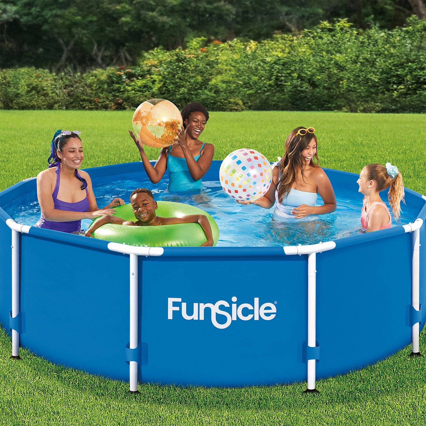 Funsicle 10' x 30" Outdoor Activity Round Frame Above Ground Swimming Pool Set