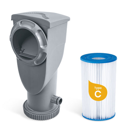 Funsicle 14' x 42" Oasis Outdoor Round Frame Above Ground Swimming Pool, Gray