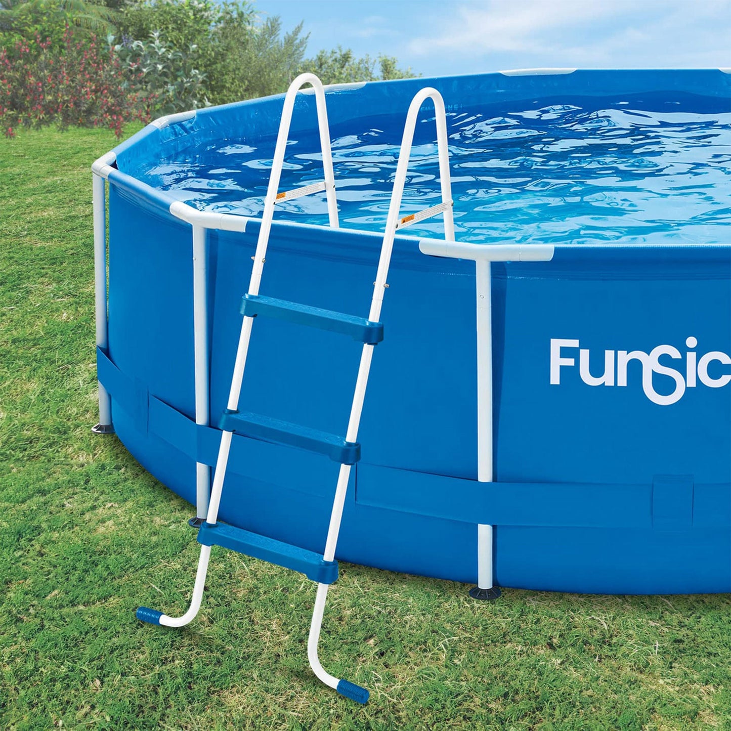 Funsicle 36 Inch SureStep 3 Stair Outdoor Above Ground Swimming Pool Ladder
