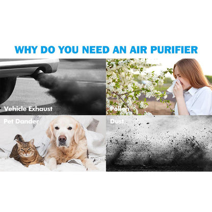Mooka KJ203F-142 Home Air Purifier for Large Rooms with True HEPA Air Filter